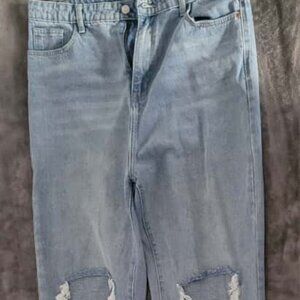 Faded Blue Ripped Jeans